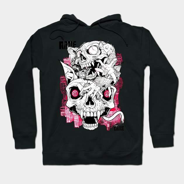 Ratfink skull Hoodie by MikeyMeta